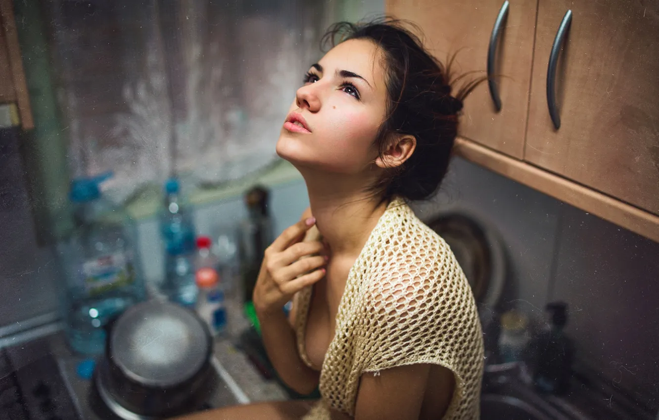 Photo wallpaper USSR, girls, tits, kitchen