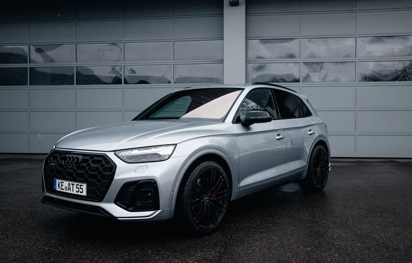Photo wallpaper audi SQ5, Audi Q5, ABBOT, Audi SQ5 TDI, SQ5, Front, Silver, Audi