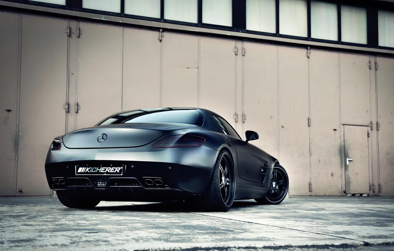 Photo wallpaper black, color, Mercedes-Benz, sports car