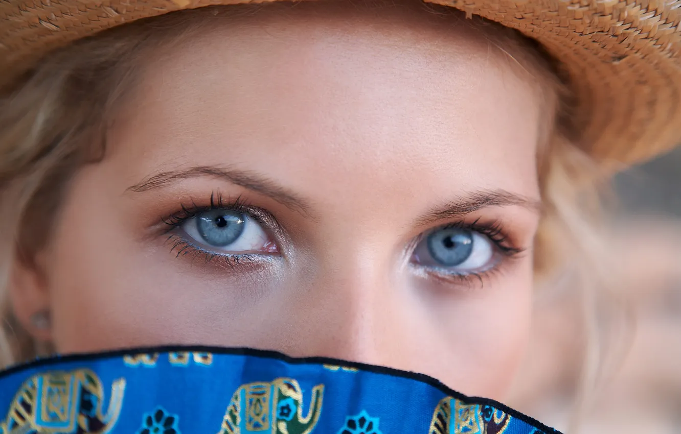 Photo wallpaper eyes, girl, Wallpaper