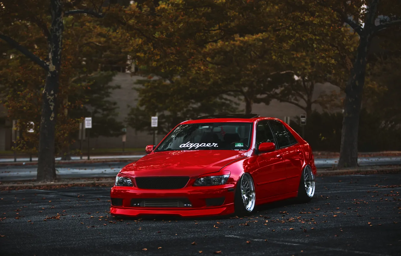 Photo wallpaper red, tuning, Lexus, red, Lexus, stance, is300