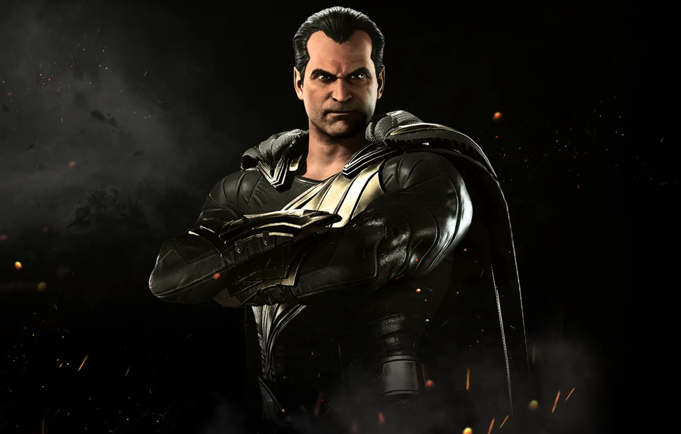 Photo wallpaper god of thunder, Black Adam, NetherRealm, Injustice 2