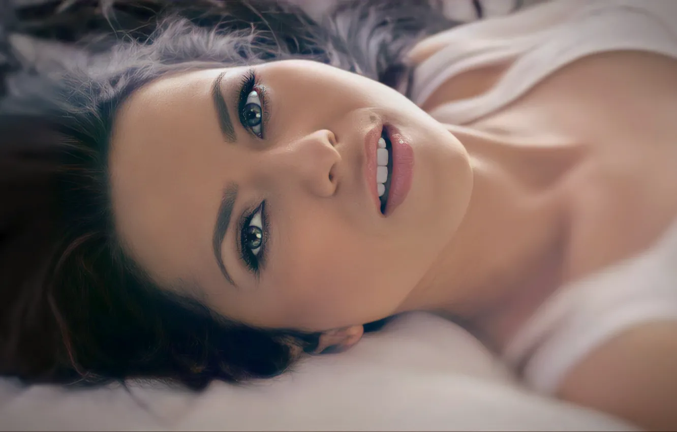 Photo wallpaper girl, eyes, brunette, artist, pose, pop, Inna, portrait