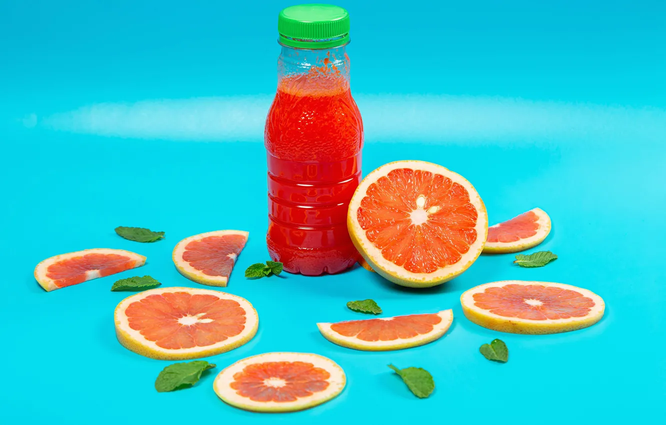 Photo wallpaper background, juice, fruit, grapefruit