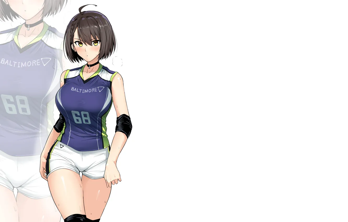 Photo wallpaper girl, shorts, anime, cute