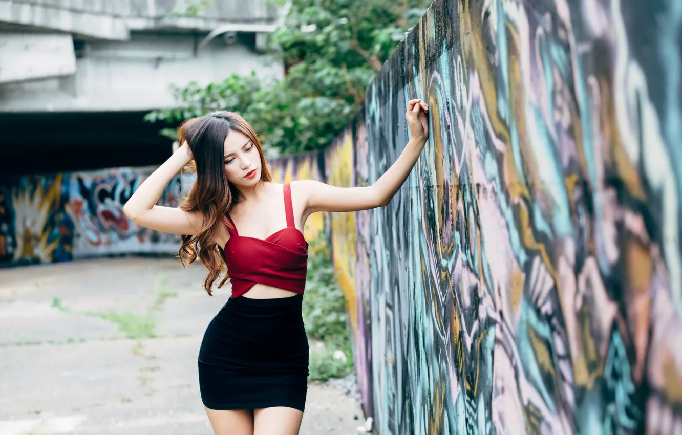 Photo wallpaper girl, style, figure, beauty