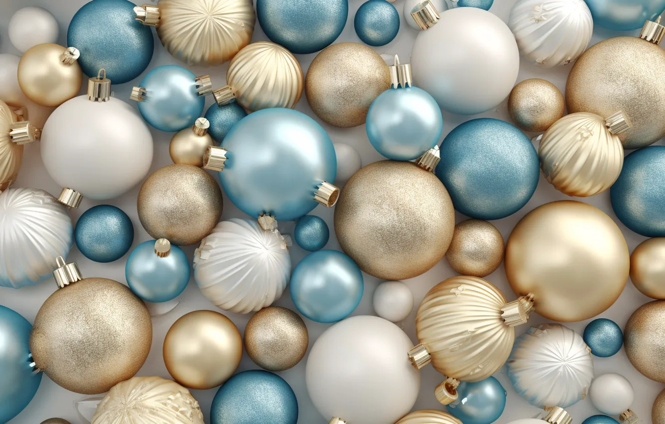 Photo wallpaper background, balls, New Year, Christmas, silver, new year, happy, Christmas
