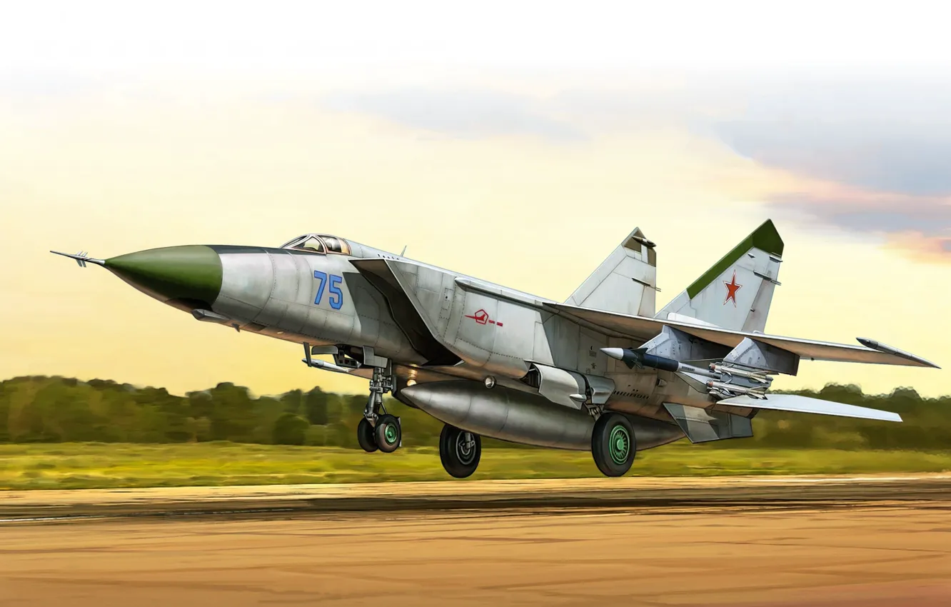 Photo wallpaper Russia, fighter-interceptor, THE SOVIET AIR FORCE, The Russian air force, The MiG-25, MiG-25ПД, reconnaissance aircraft, …