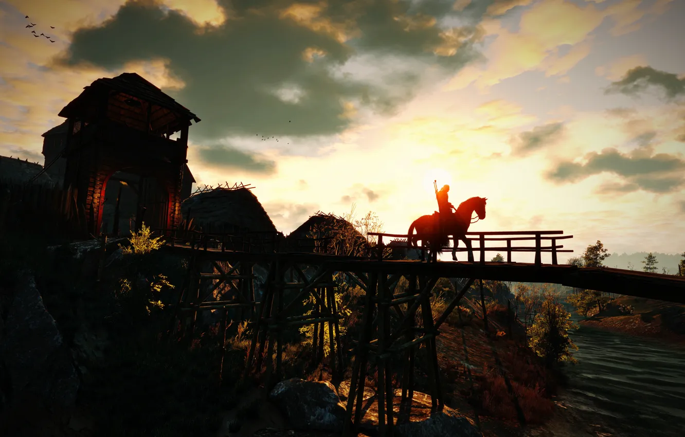 Photo wallpaper Geralt of Rivia, The Witcher 3, The Witcher 3