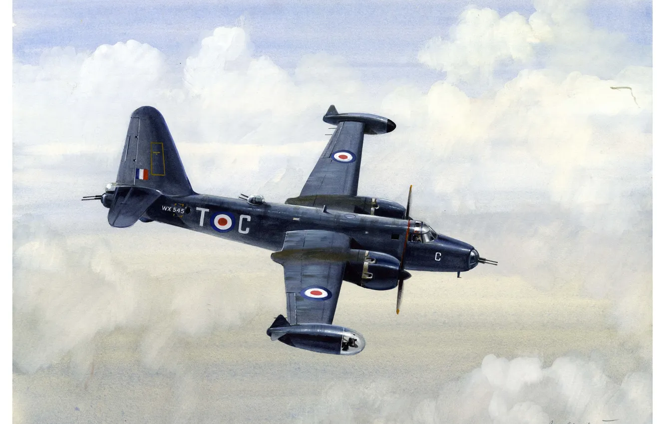 Photo wallpaper Lockheed, drawing, Neptune, P2V5