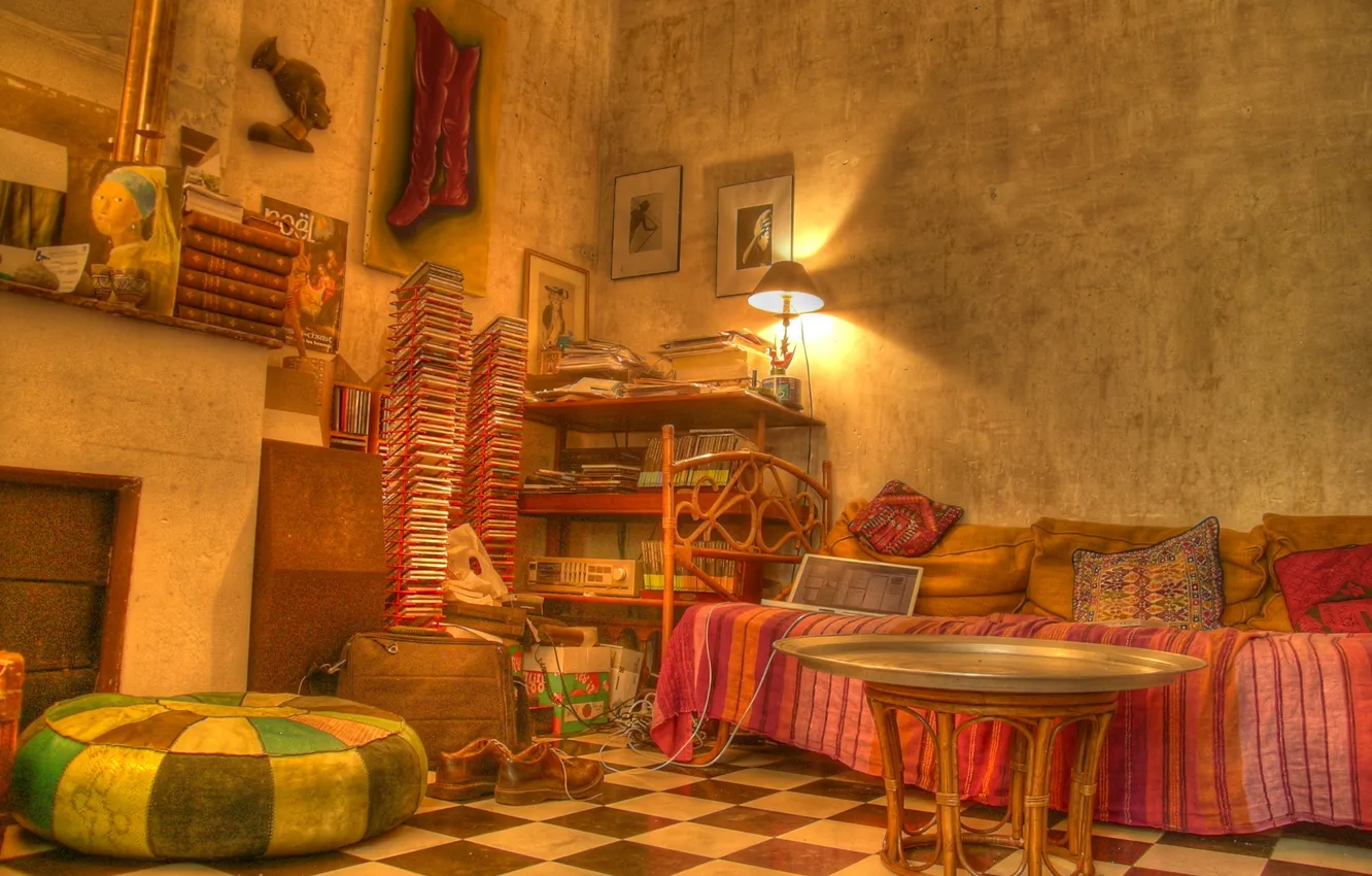 Photo wallpaper room, HDR, interior, the room