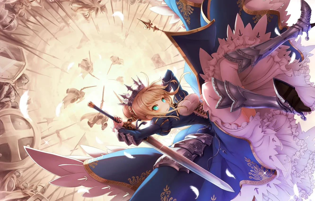 Photo wallpaper knight, Fate/Stay Night, saber, Queen, Fate/Zero, Saber, Artoria, destiny:the beginning