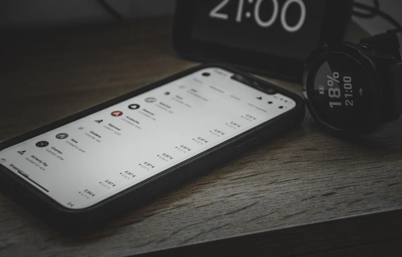 Photo wallpaper iPhone, Minimalistic, crypto