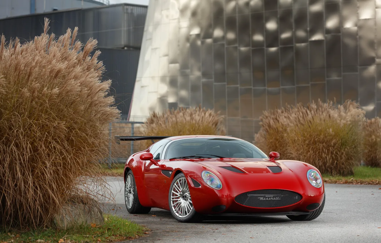 Photo wallpaper red, Maserati, concept, red, Zagato, Maserati Zagato Mostro