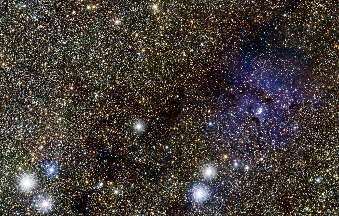 Photo wallpaper Nebula, Constellation of Sagittarius, The Trifid Nebula, VISTA VVV survey, M 20, Messier 20, Cepheid …