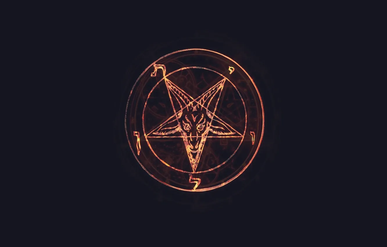 Photo wallpaper glow, pentagram, Satan, Lucifer