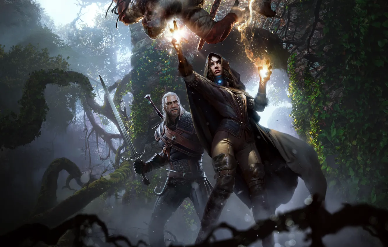 Photo wallpaper the Witcher, the enchantress, Geralt, CD Projekt RED, The Witcher 3: Wild Hunt, The Witcher …