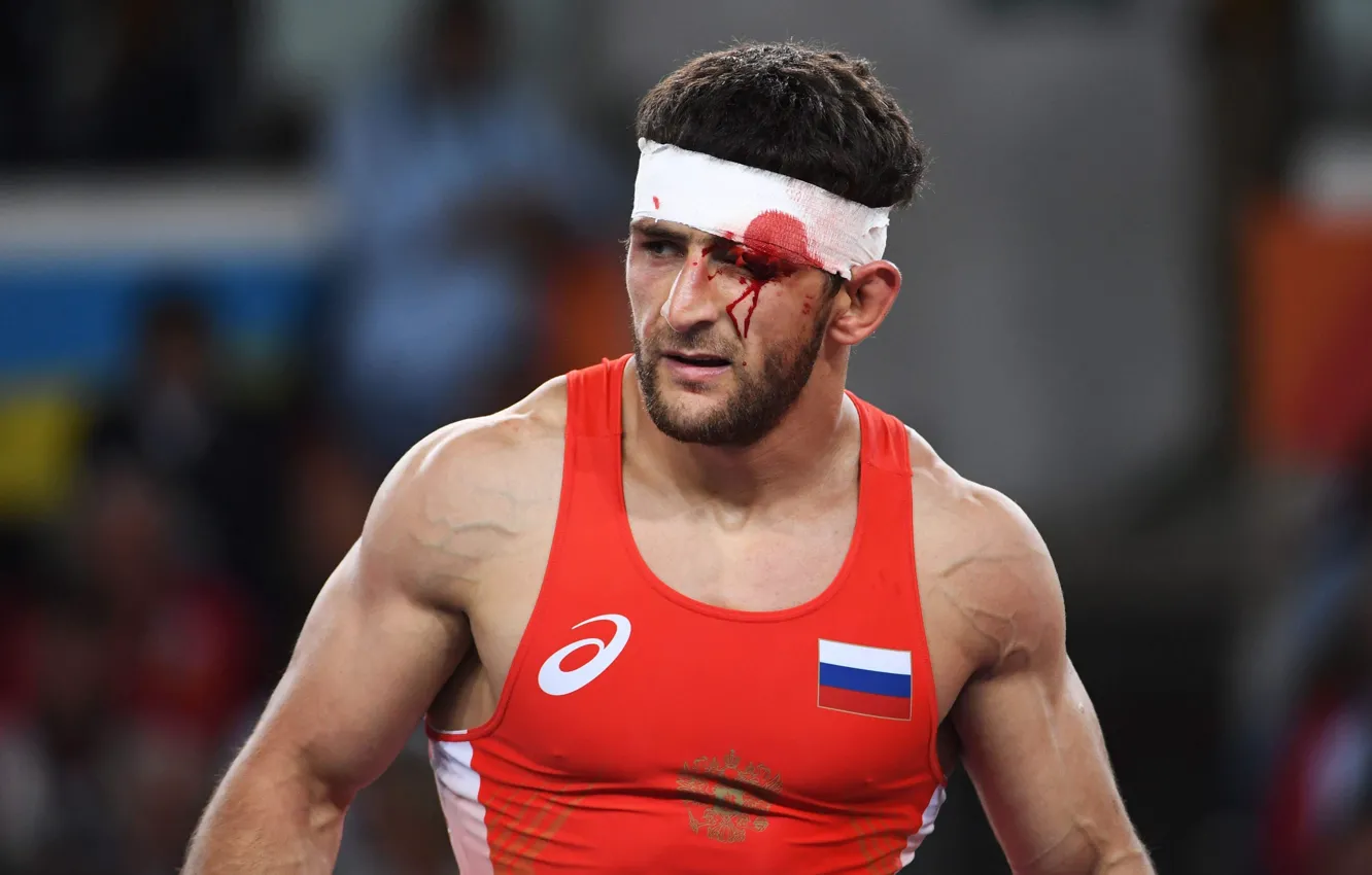 Photo wallpaper character, power, warrior, Olympic games, wrestling, perseverance, Aniuar Geduev