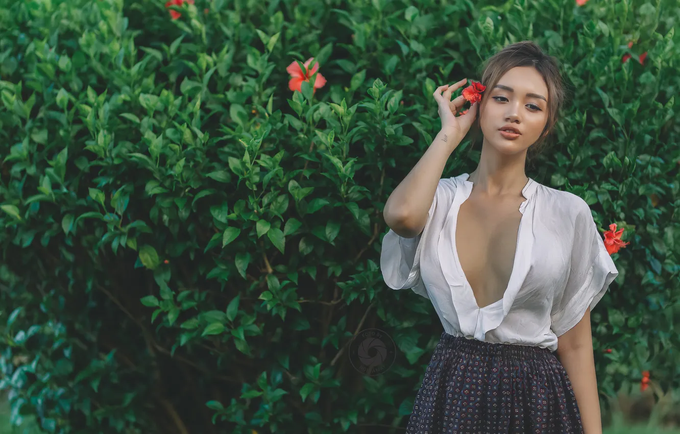 Photo wallpaper China, girl, sexy, girls, woman, model, asian, cute