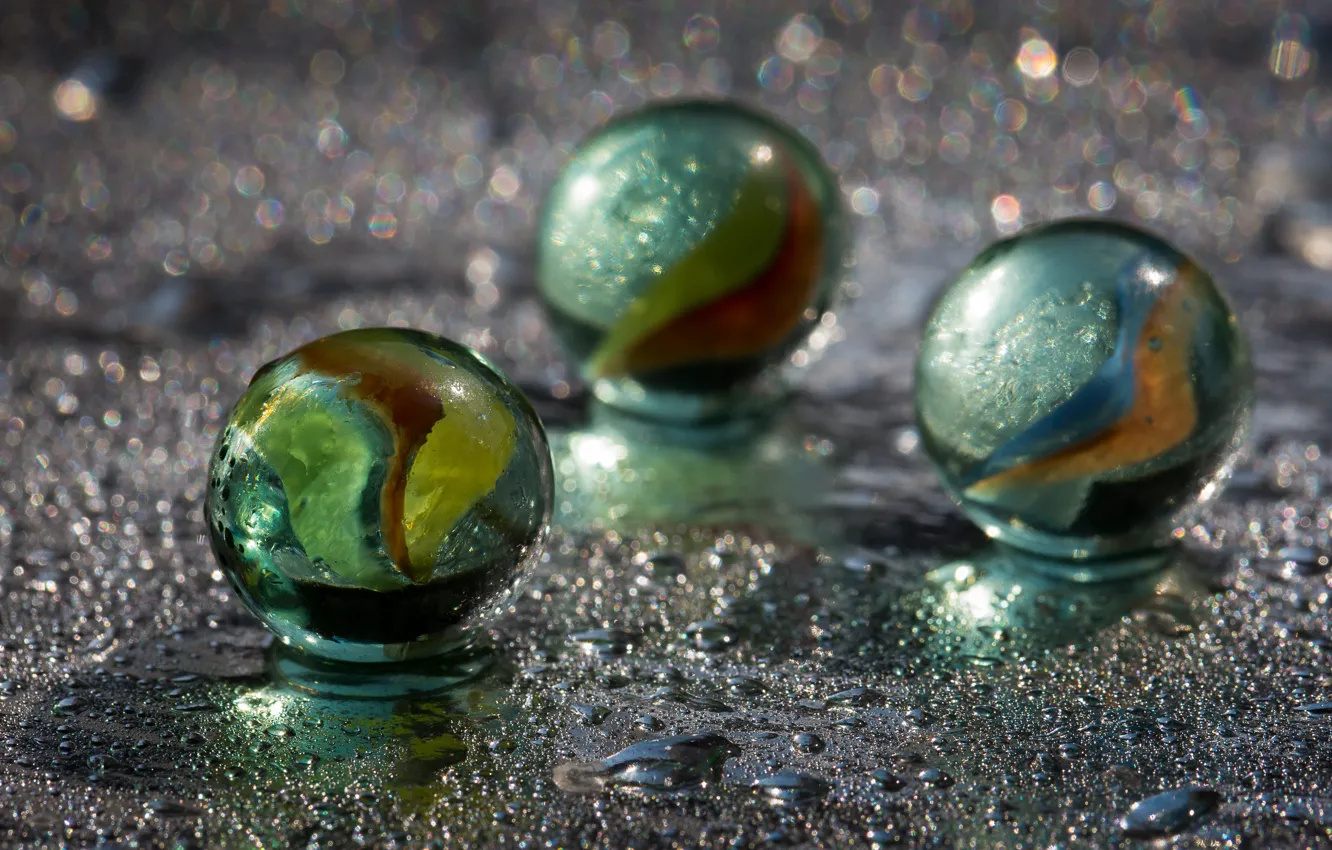 Photo wallpaper colors, glass, marbles