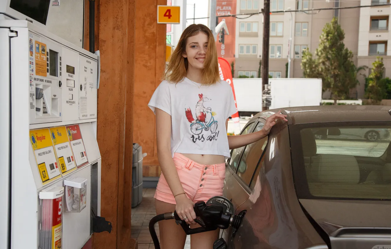 Photo wallpaper sexy, pose, model, shorts, portrait, dressing, makeup, Mike