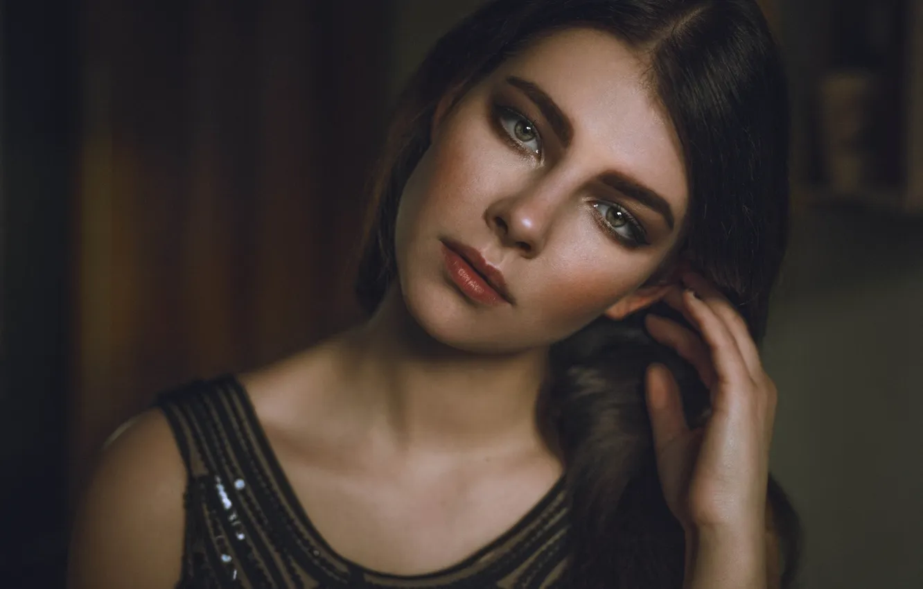 Photo wallpaper face, mood, hair, portrait