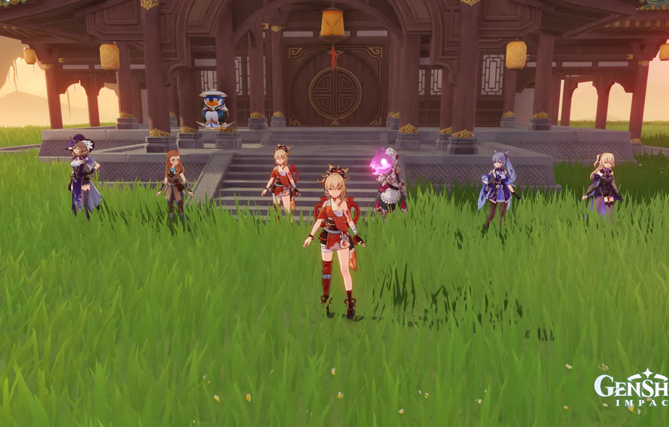 Photo wallpaper girls, anime, Genshin Impact