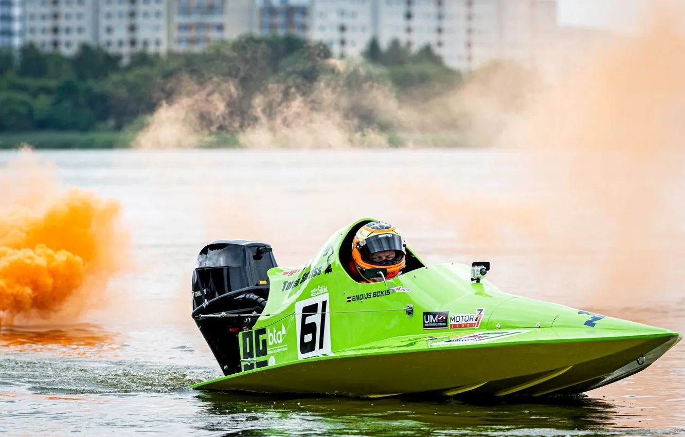 Photo wallpaper race, boat, speed