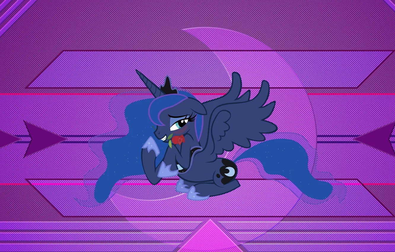 Photo wallpaper purple, background, pattern, pony, My Little Pony, horse