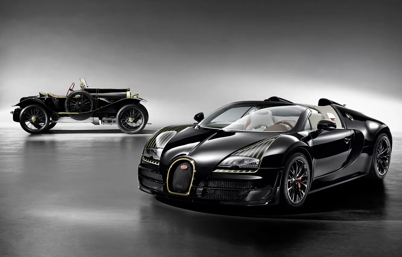 Photo wallpaper Bugatti, Veyron, Black, 2014, Bess