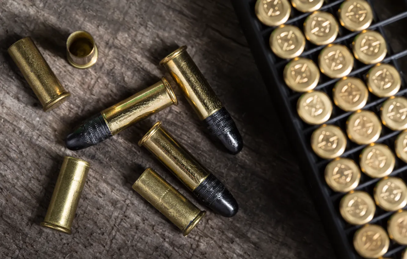 Photo wallpaper metal, bullets, ammunition, caps, lead