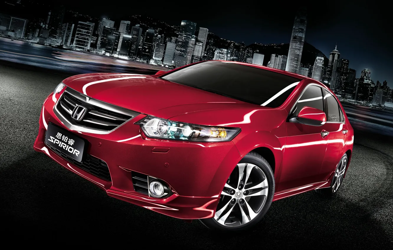 Photo wallpaper auto, red, Honda, Honda, the front, Type-S, Spirior