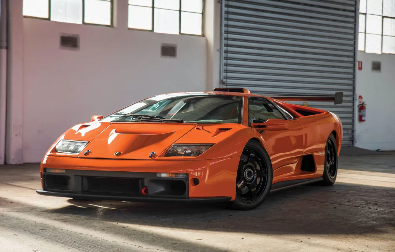 Photo wallpaper Orange, Classic, Supercar, Lamborghini Diablo GTR