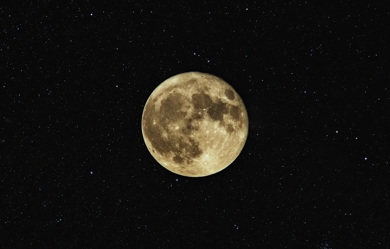 Photo wallpaper space, stars, the moon
