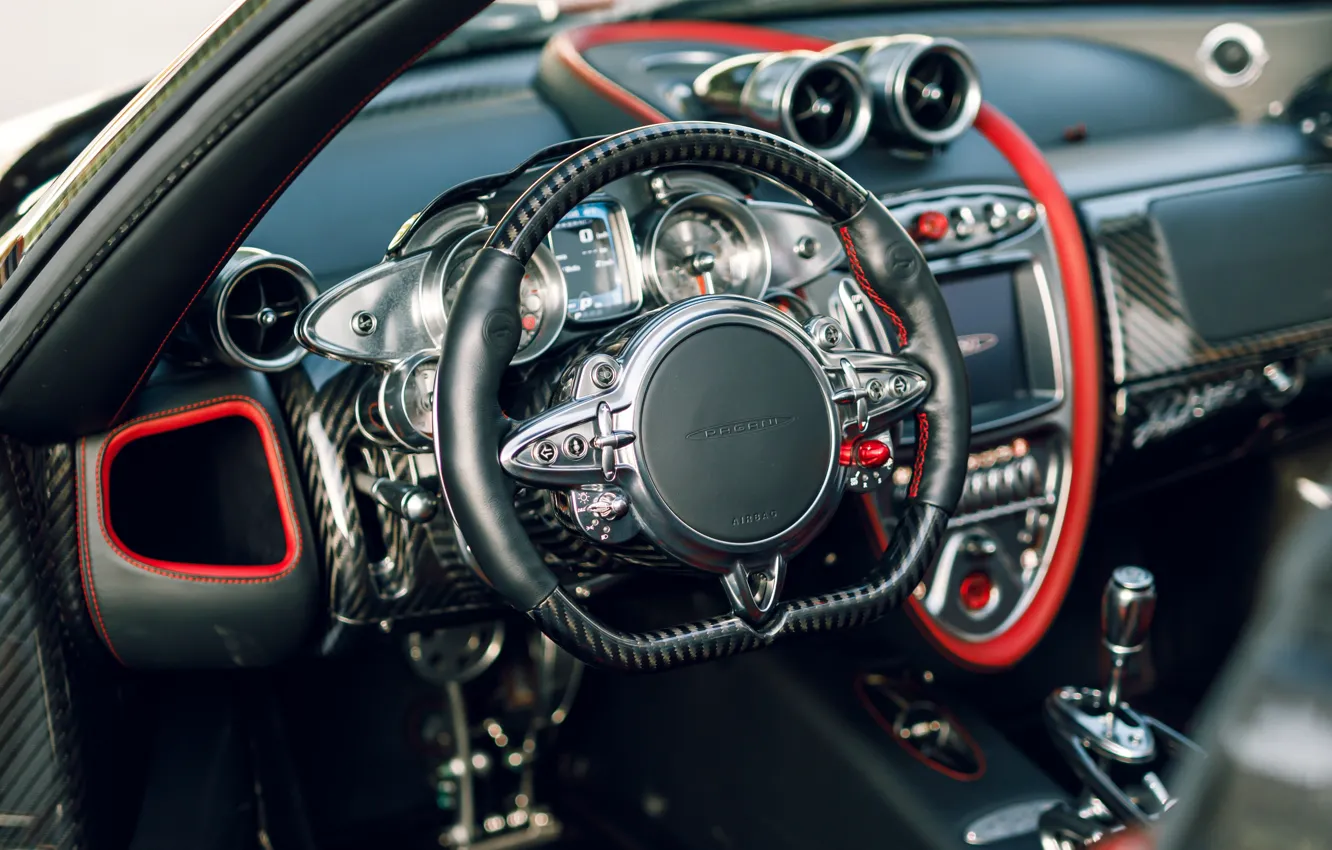 Photo wallpaper Pagani, To huayr, steering wheel, Pagani Huayra Roadster