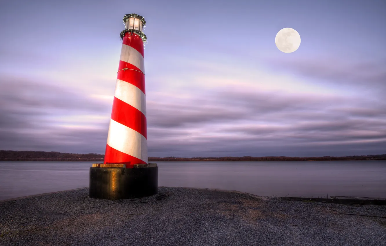 Photo wallpaper shore, lighthouse, United States, Pennsylvania, York