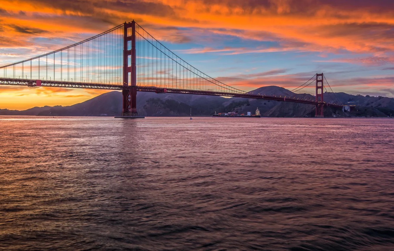 Photo wallpaper bridge, CA, San Francisco, Golden Gate, USA, USA, Golden Gate Bridge, United States