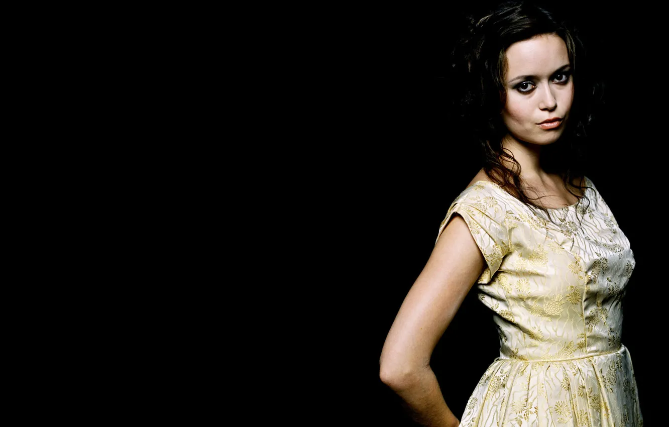 Photo wallpaper Girl, black background, famous actress, Summer Glau