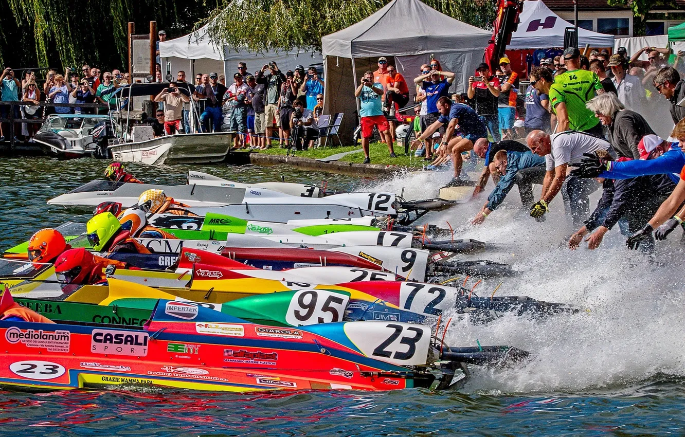 Photo wallpaper speed, boats, races