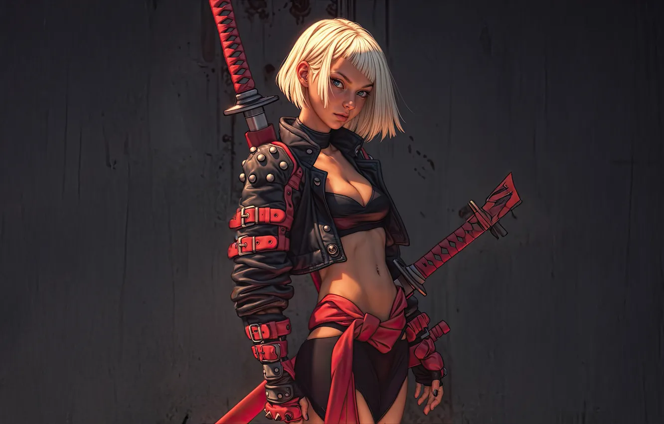 Photo wallpaper rebel, Swordswoman, born for battle