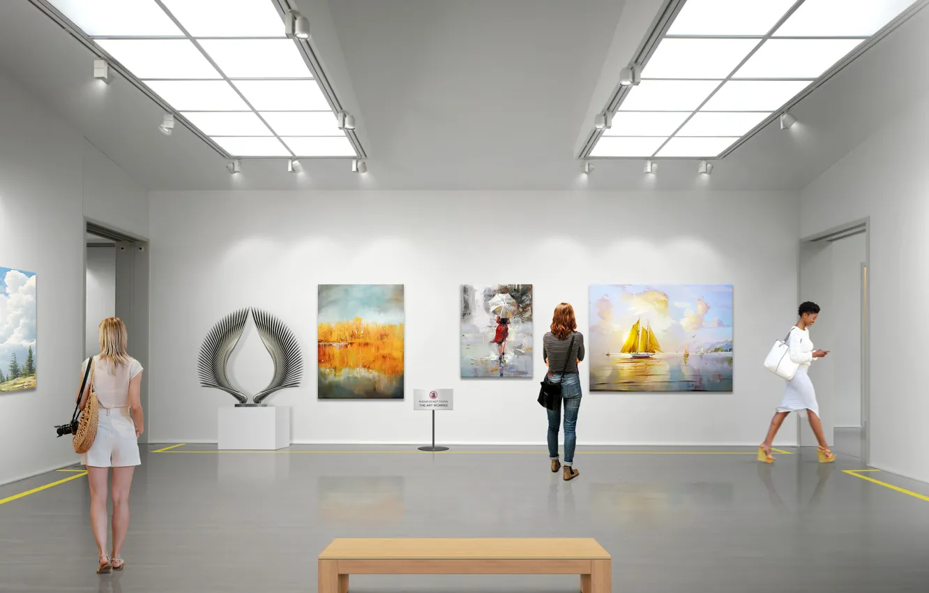 Photo wallpaper picture frame, art gallery, oil painting.