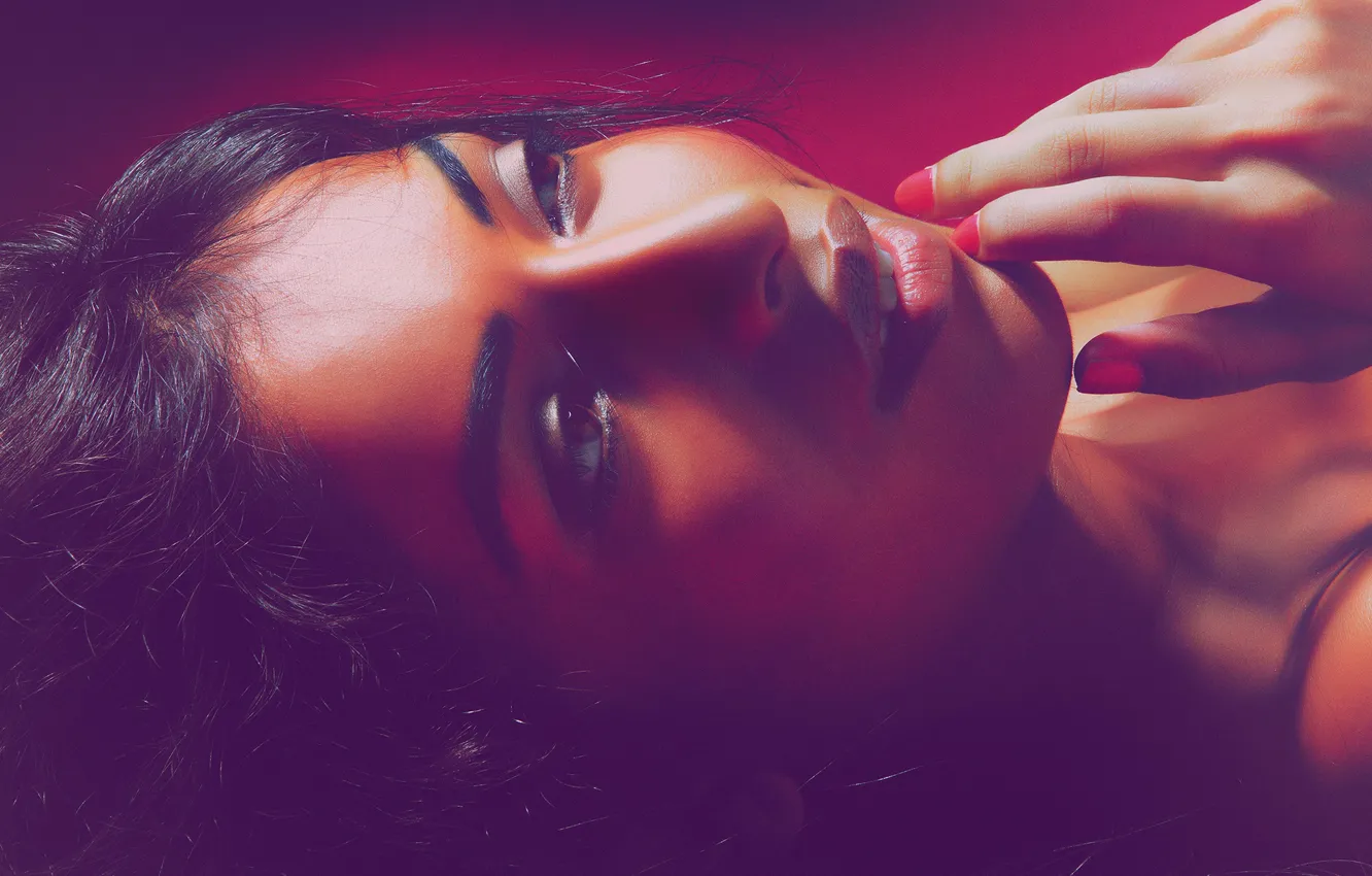 Photo wallpaper girl, hot, sexy, eyes, smile, beautiful, model, pretty