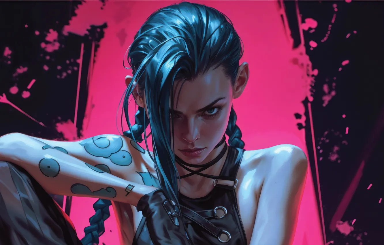 Photo wallpaper LoL, Jinx, Arcane