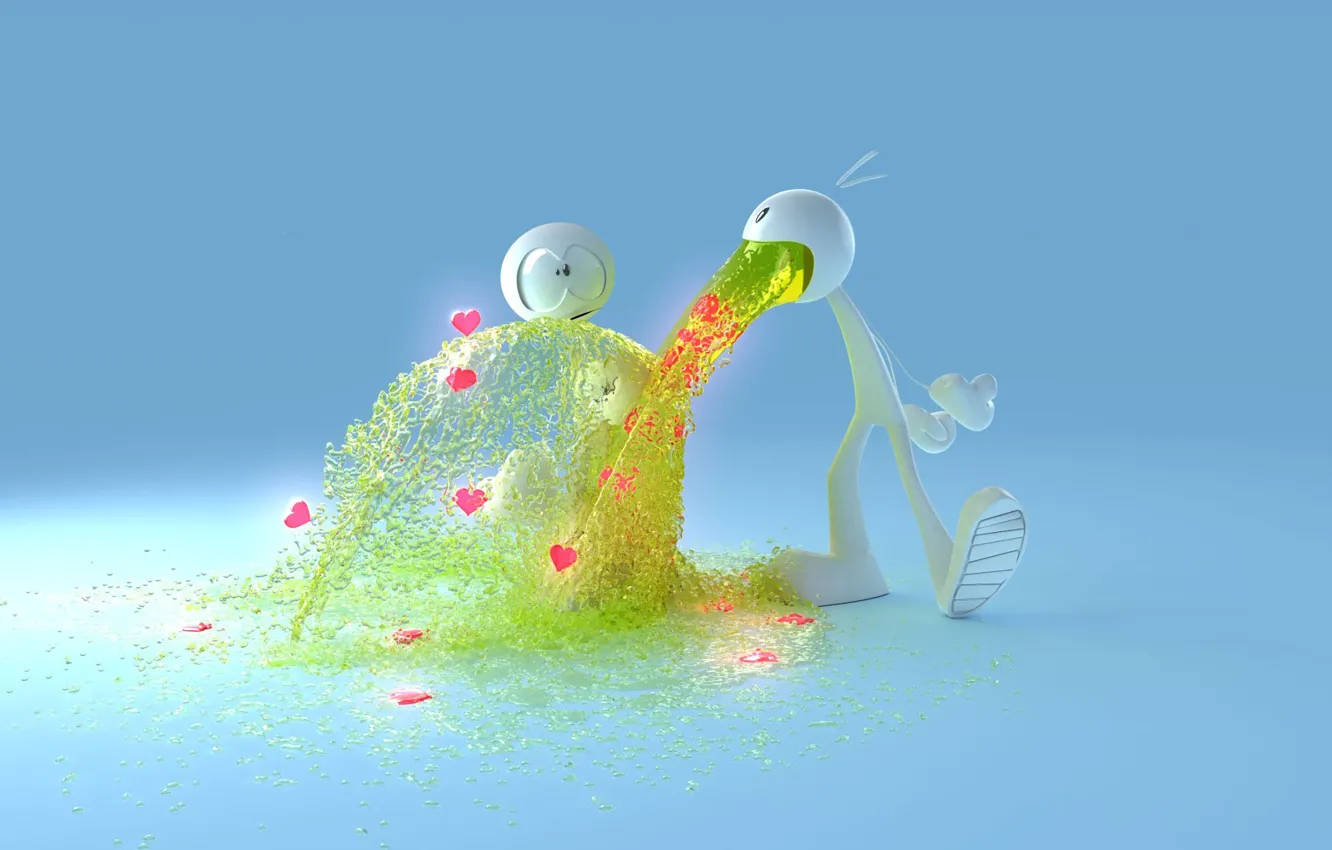 Photo wallpaper love, men, hearts, love