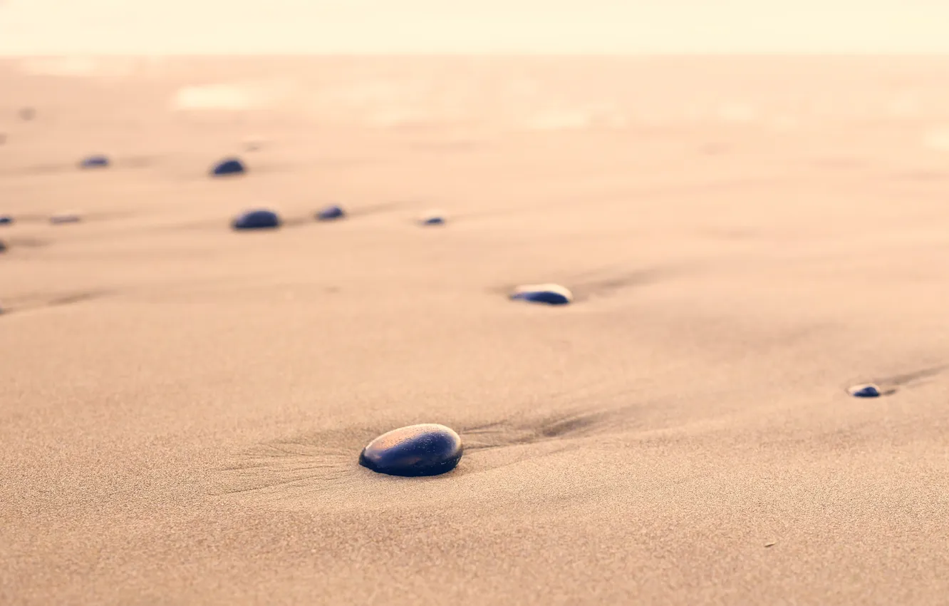 Photo wallpaper sand, beach, pebbles, shore