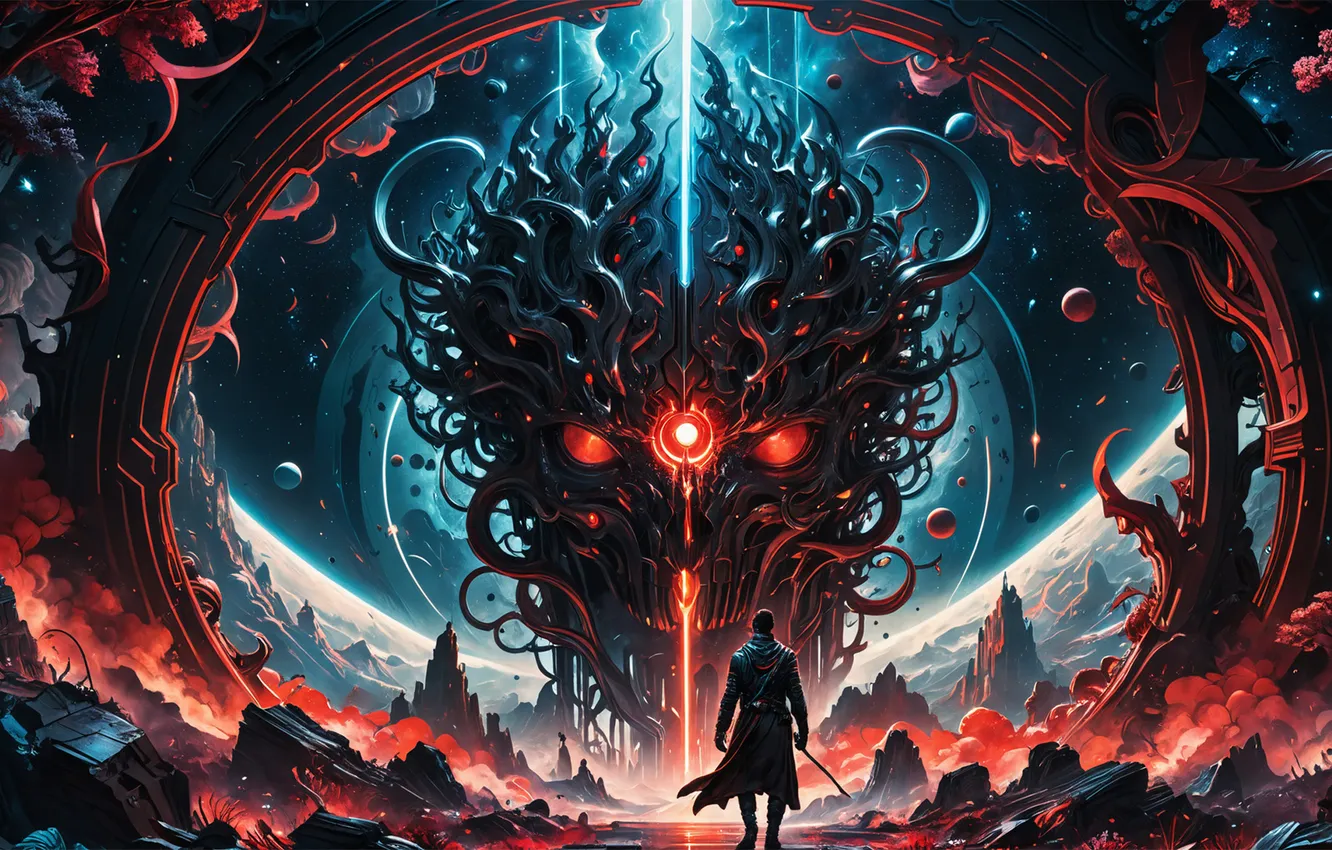 Photo wallpaper fantasy, male, another world