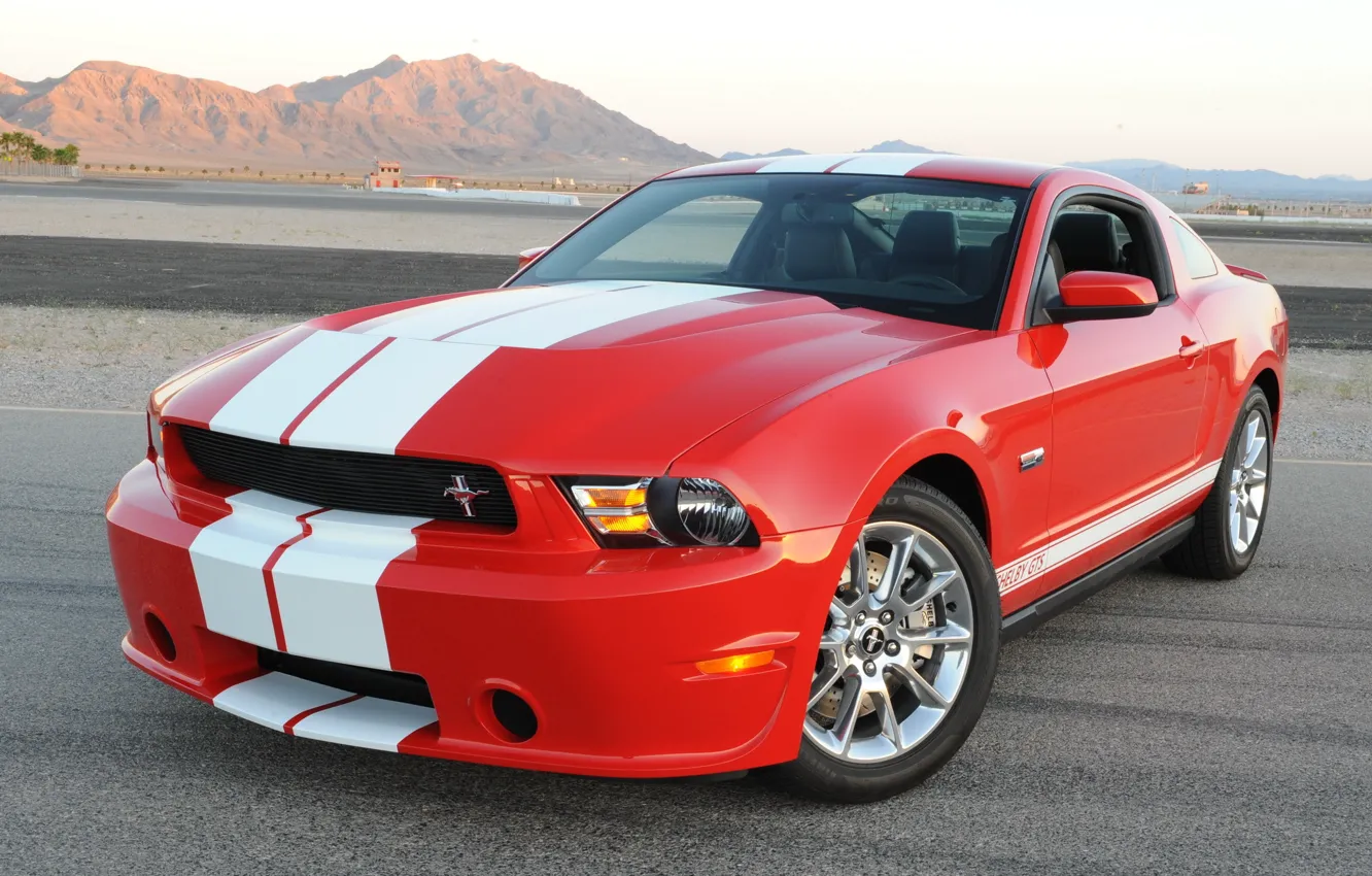 Photo wallpaper Ford, Shelby, Red, GTS, 2011–12