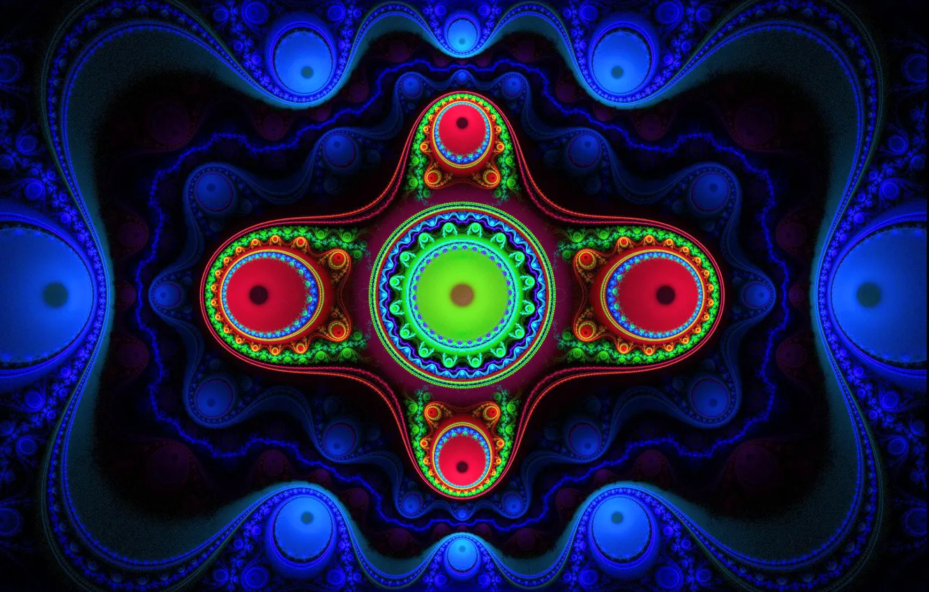 Photo wallpaper light, pattern, color, fractal, twilight, symmetry