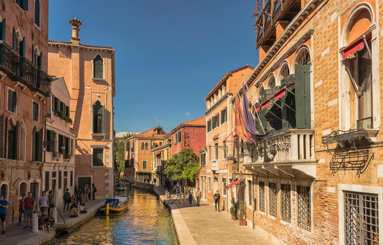 Photo wallpaper home, Italy, Venice, channel