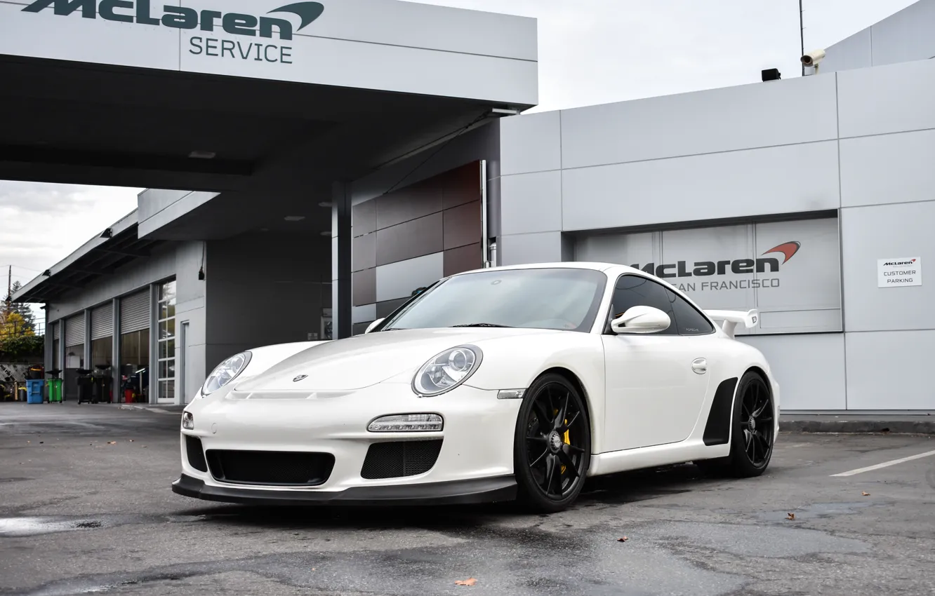 Photo wallpaper Porsche, GT3, White